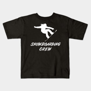 Snowboarding Crew Awesome Tee: Shredding with a Twist of Humor! Kids T-Shirt